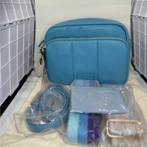 Pom Pom London Leather Crossbody Bag